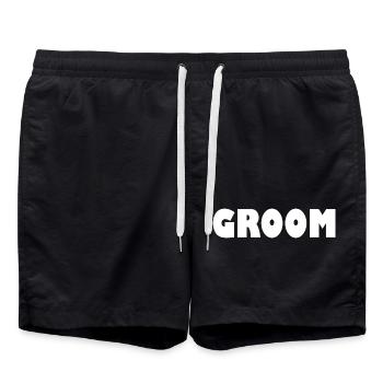Groom - Swim Trunks - black - Front - AI Model Male 185 light (185cm)