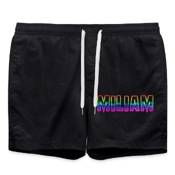 miliam rs arc-en-ciel - Short de bain - noir - Devant - AI Model Male 185 light (185cm)