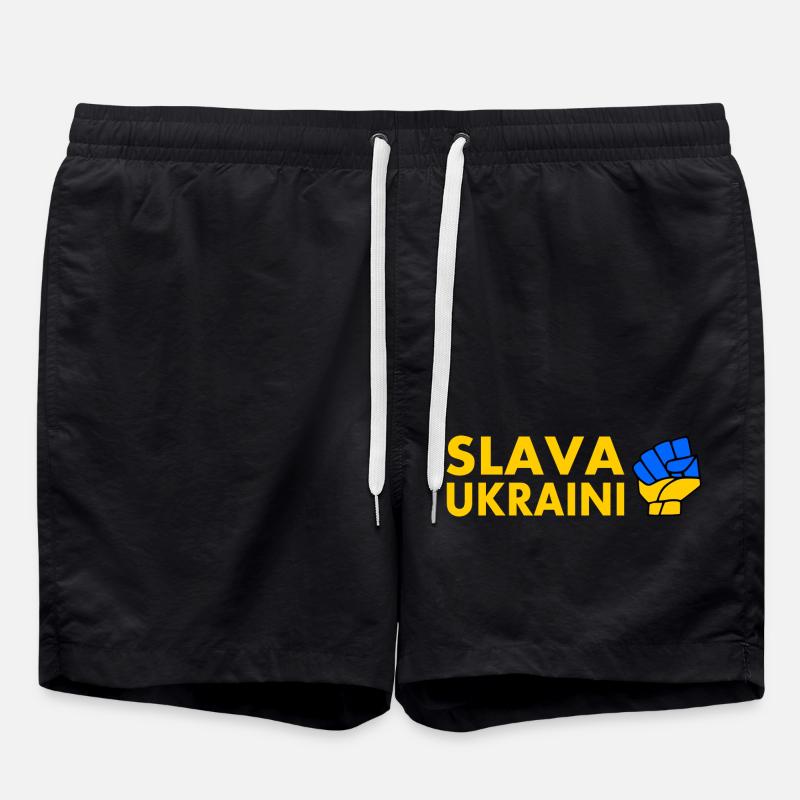 Slava ukraini - Badeshorts - Schwarz