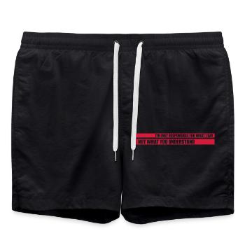 ce que je dis citation - Short de bain - noir - Devant - AI Model Male 185 light (185cm)