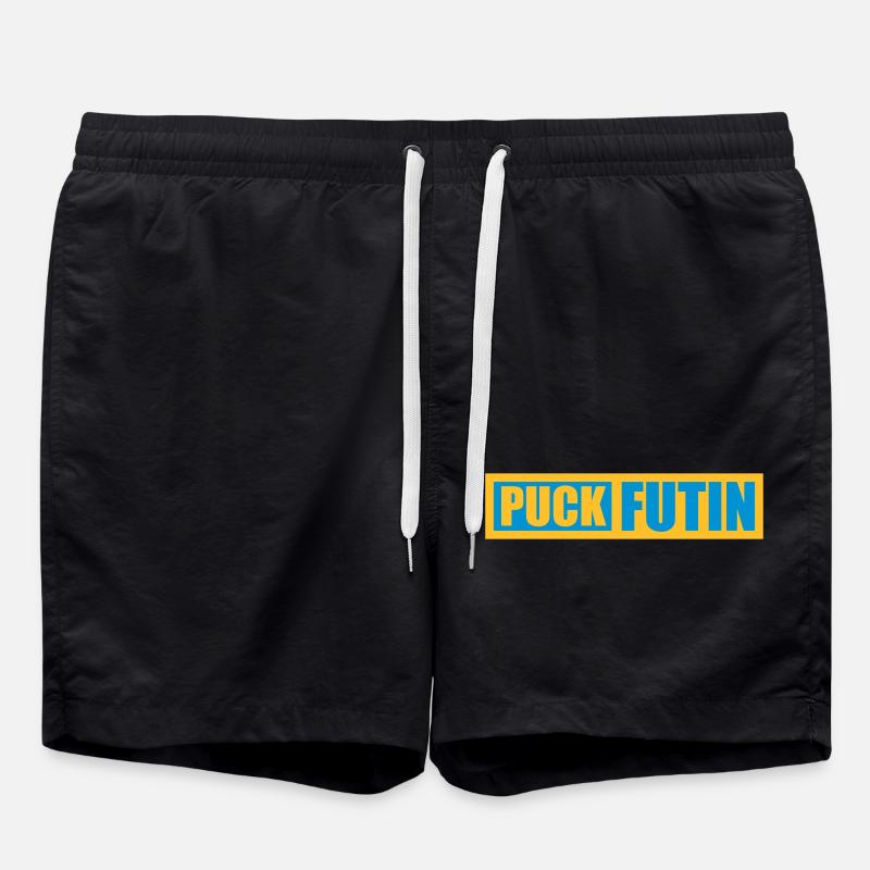 puck futin Logo Design - Badeshorts - Schwarz