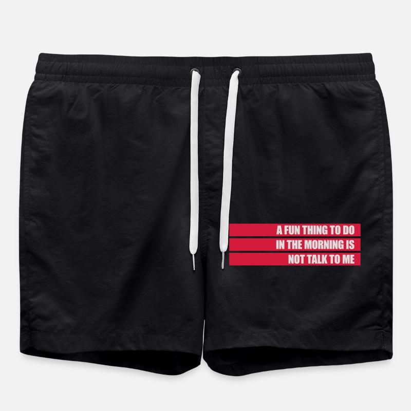 ne me parle pas - Short de bain - noir