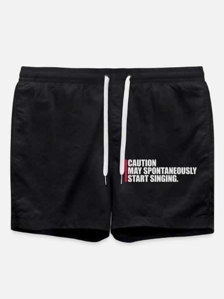 may spontaneously start singing - Swim Trunks - black