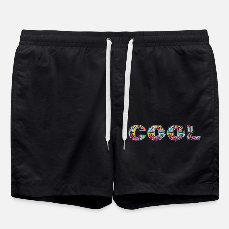 Cool Graffiti - Swim Trunks - black