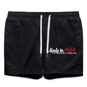 1984 - Badeshorts - Schwarz - Vorne - AI Model Male 185 light (185cm)