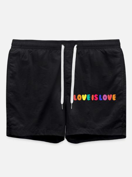 Love is Love - Badeshorts - Schwarz
