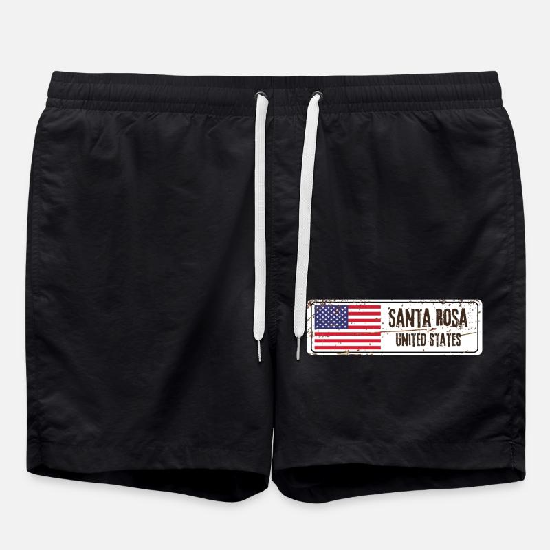 Santa Rosa Flagge - Badeshorts - Schwarz