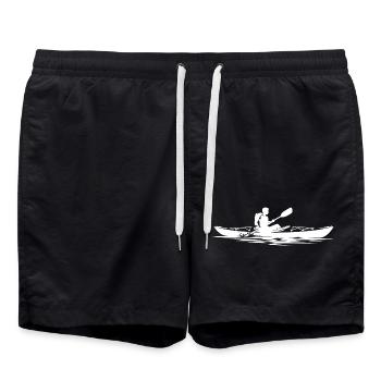 Kayaktouren Kanufahrer Kayak Boot - Badeshorts - Schwarz - Vorne - AI Model Male 185 light (185cm)