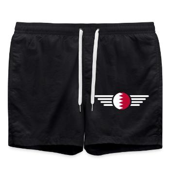 J’aime Bahreïn, T-shirt design de style élégance - Short de bain - noir - Devant - AI Model Male 185 light (185cm)