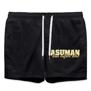 Mme Asuman - Short de bain - noir - Devant - AI Model Male 185 light (185cm)