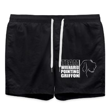 TEAM Wirehaired Pointing Griffon Dogs Wilsigns - Swim Trunks - black - Front - AI Model Male 185 light (185cm)