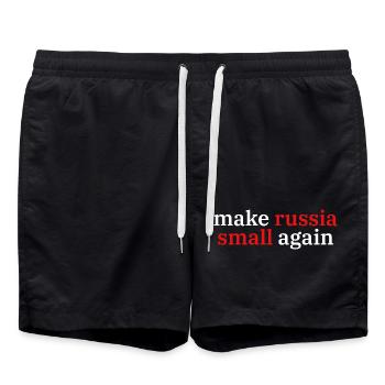 make russia small again - Badeshorts - Schwarz - Vorne - AI Model Male 185 light (185cm)