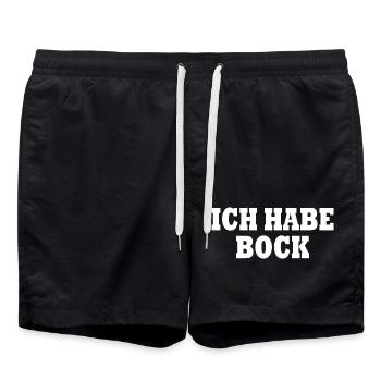 Ich habe bock - Badeshorts - Schwarz - Vorne - AI Model Male 185 light (185cm)