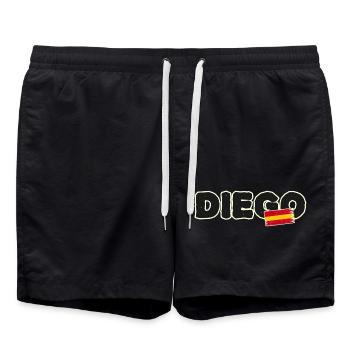Diego Drapeau espagnol Espagne - Short de bain - noir - Devant - AI Model Male 185 light (185cm)