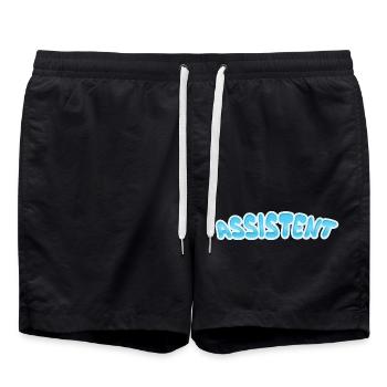 Gift for Assistant - Swim Trunks - black - Front - AI Model Male 185 light (185cm)