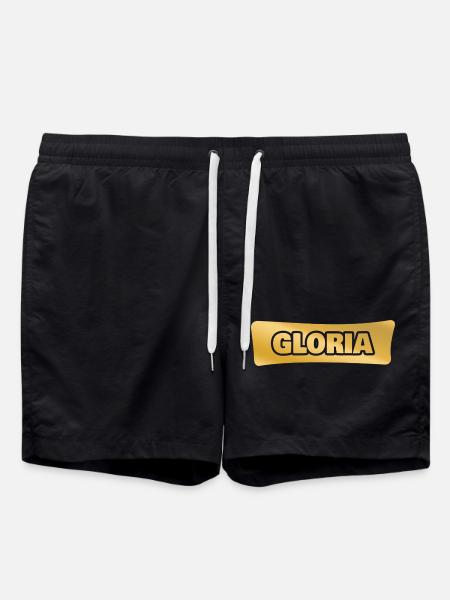 First name Gloria - Swim Trunks - black