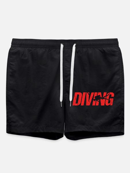 Dive - Diving Diver Gift - Swim Trunks - black