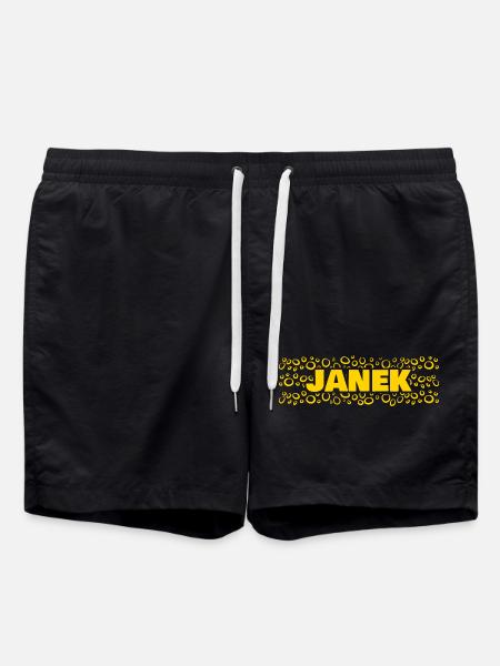 First name Janek - Swim Trunks - black
