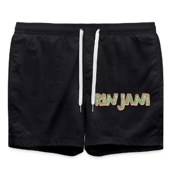Berg Rinjani - Badeshorts - Schwarz - Vorne - AI Model Male 185 light (185cm)