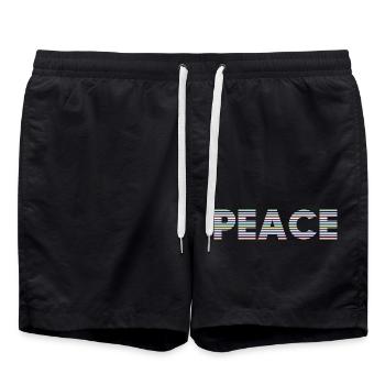 Peace - Swim Trunks - black - Front - AI Model Male 185 light (185cm)
