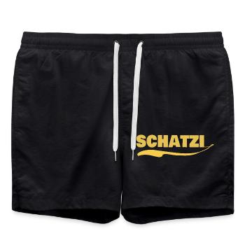 Cadeau pour chéri(e) - Short de bain - noir - Devant - AI Model Male 185 light (185cm)