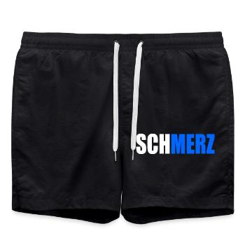 Schmerz no merz - Badeshorts - Schwarz - Vorne - AI Model Male 185 light (185cm)