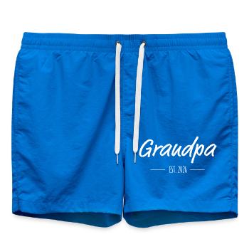 Grandpa Est. 2026 – Proud Grandpa since 2026 - Swim Trunks - cobalt blue - Front