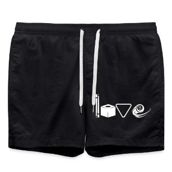 Love Billiards - Swim Trunks - black - Front - AI Model Male 185 light (185cm)