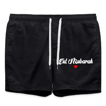 Islam Eid Mubarak - Swim Trunks - black - Front - AI Model Male 185 light (185cm)
