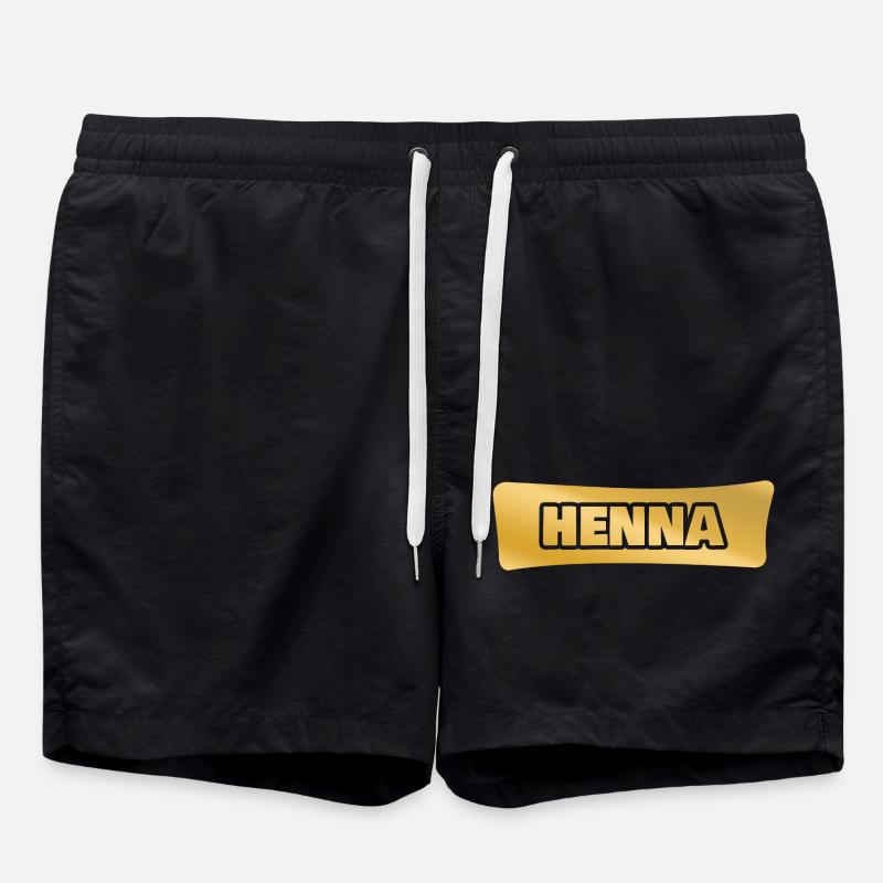Henna - Swim Trunks - black