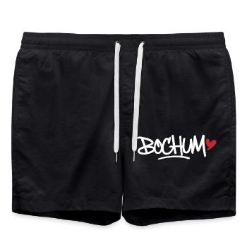Journée du graffiti à Bochum - Short de bain - noir - Devant - AI Model Male 185 light (185cm)