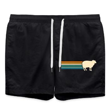 Shepherd Sheep - Swim Trunks - black - Front - AI Model Male 185 light (185cm)