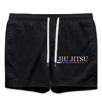 Jiu-Jitsu Sign/ Belt Colours - Badeshorts - Schwarz - Vorne - AI Model Male 185 light (185cm)