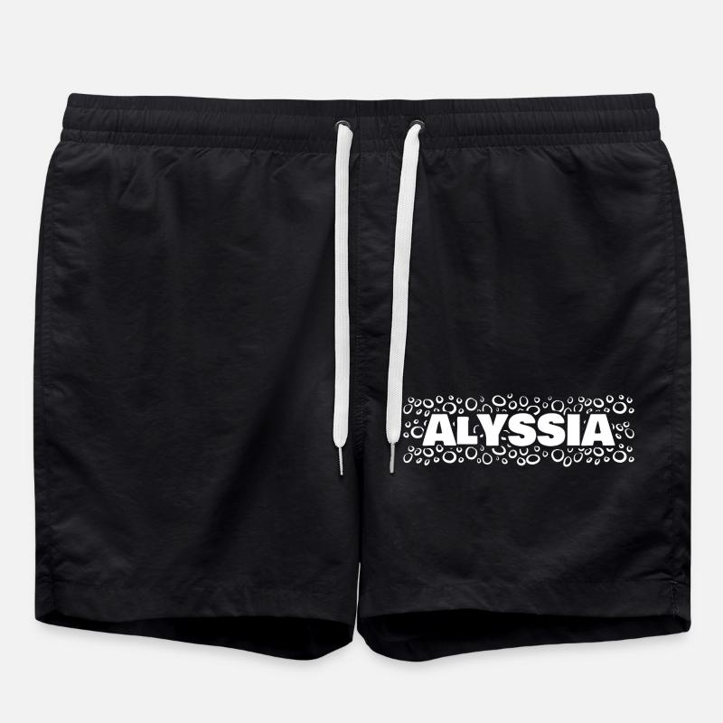 Prénom Alyssia - Short de bain - noir