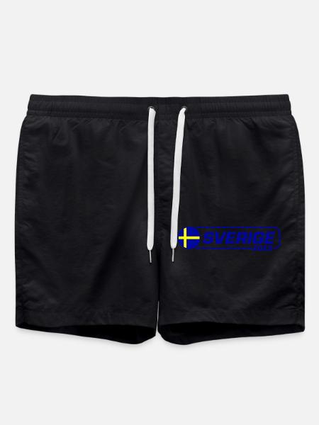Schweden 2025 Sverige - Badeshorts - Schwarz