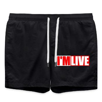 Live Streamer Stream Livestream irl Streams - Swim Trunks - black - Front - AI Model Male 185 light (185cm)