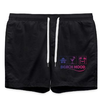 Ambiance plage - Été - Short de bain - noir - Devant - AI Model Male 185 light (185cm)