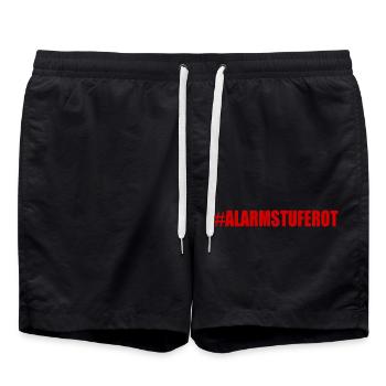 Alarmstufe rot - Badeshorts - Schwarz - Vorne - AI Model Male 185 light (185cm)