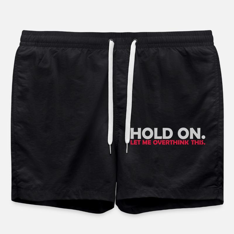 Let me overthink this - Badeshorts - Schwarz