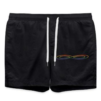 Arc-en-ciel Infinity - Short de bain - noir - Devant - AI Model Male 185 light (185cm)