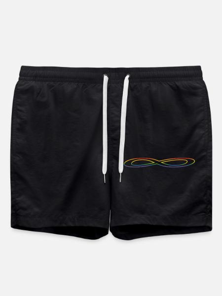 Rainbow Infinity - Swim Trunks - black
