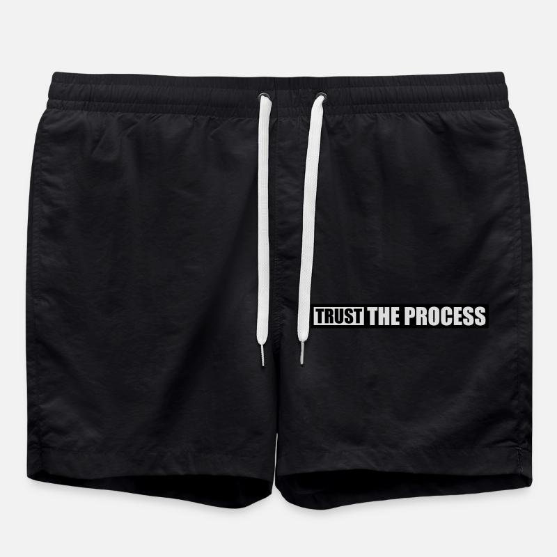 trust the process Quote - Swim Trunks - black