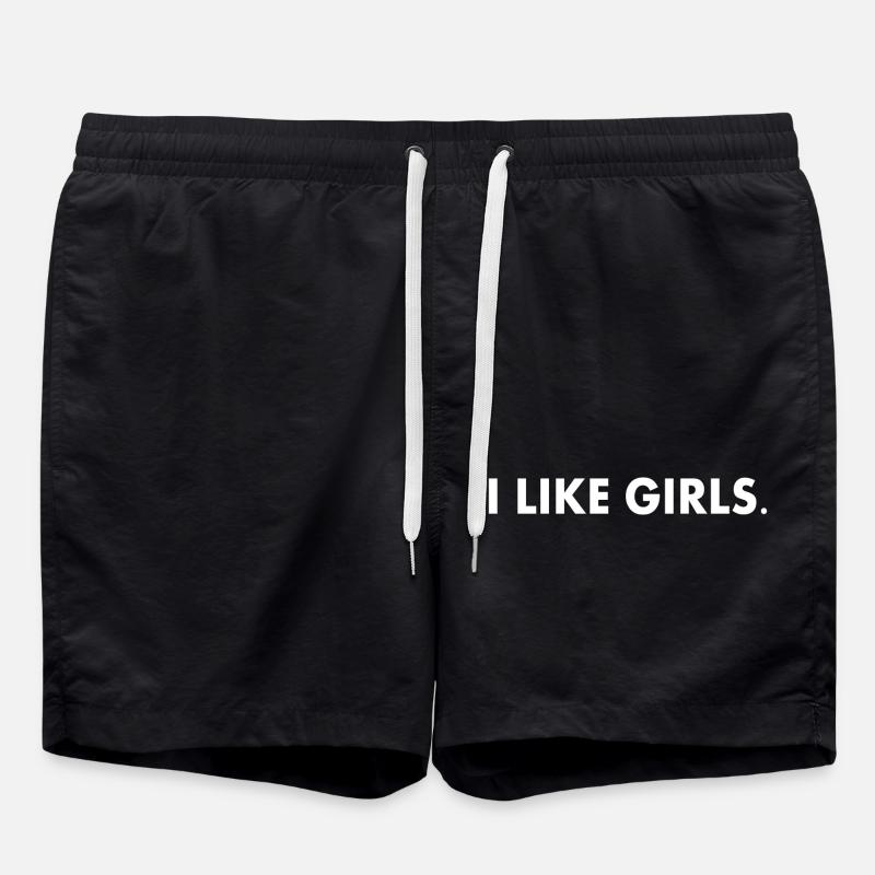 I like girls - Short de bain - noir