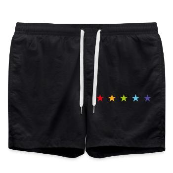 The 5 five stars - Swim Trunks - black - Front - AI Model Male 185 light (185cm)