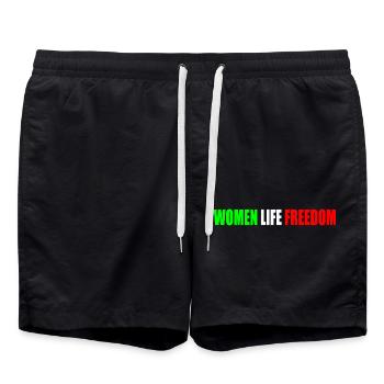 Women life freedom - Short de bain - noir - Devant - AI Model Male 185 light (185cm)