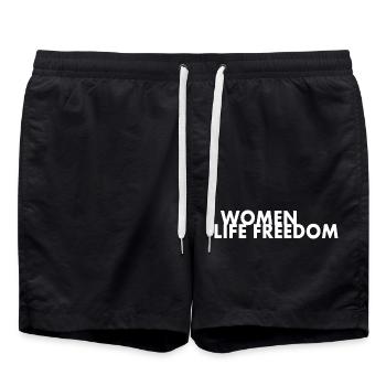 Women life freedom - Short de bain - noir - Devant - AI Model Male 185 light (185cm)