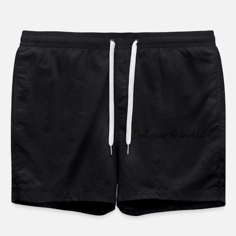Eat caviar for breakfast - Swim Trunks - black