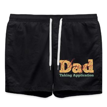 Single Dad taking application funny cool - Badeshorts - Schwarz - Vorne - AI Model Male 185 light (185cm)