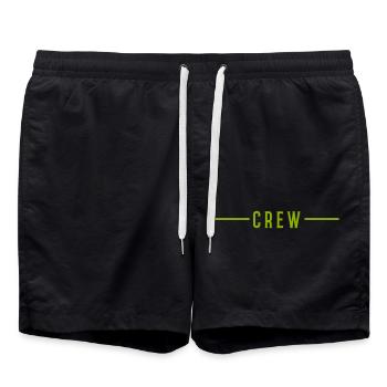 Crew stroke - Swim Trunks - black - Front - AI Model Male 185 light (185cm)