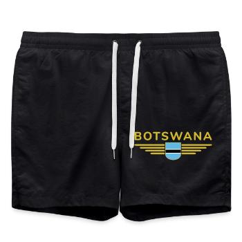 Botswana T-Shirt for Fans - Swim Trunks - black - Front - AI Model Male 185 light (185cm)